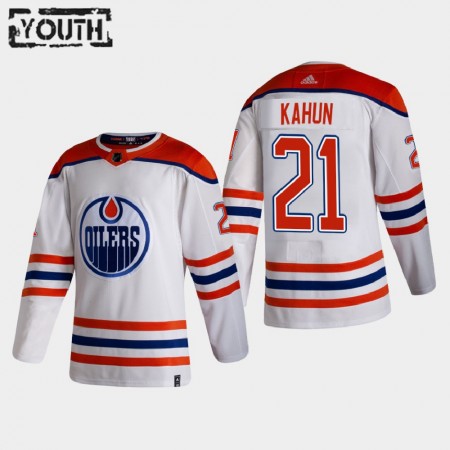 Dětské Hokejový Dres Edmonton Oilers Dresy Dominik Kahun 21 2020-21 Reverse Retro Authentic